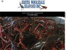 Tablet Screenshot of kriseswholesaleseafood.com